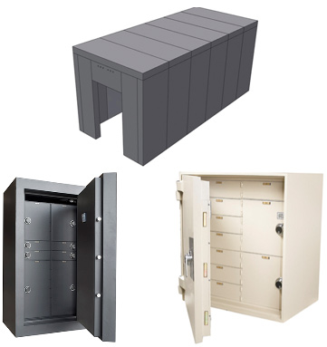 NJ NCR dealer, Images of safe and vaults for financial institution
